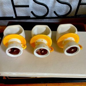 Coffee porcelain napkin holders